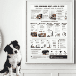 hund kann nicht alleine bleiben mit hochwertigen Infografik und Welpen