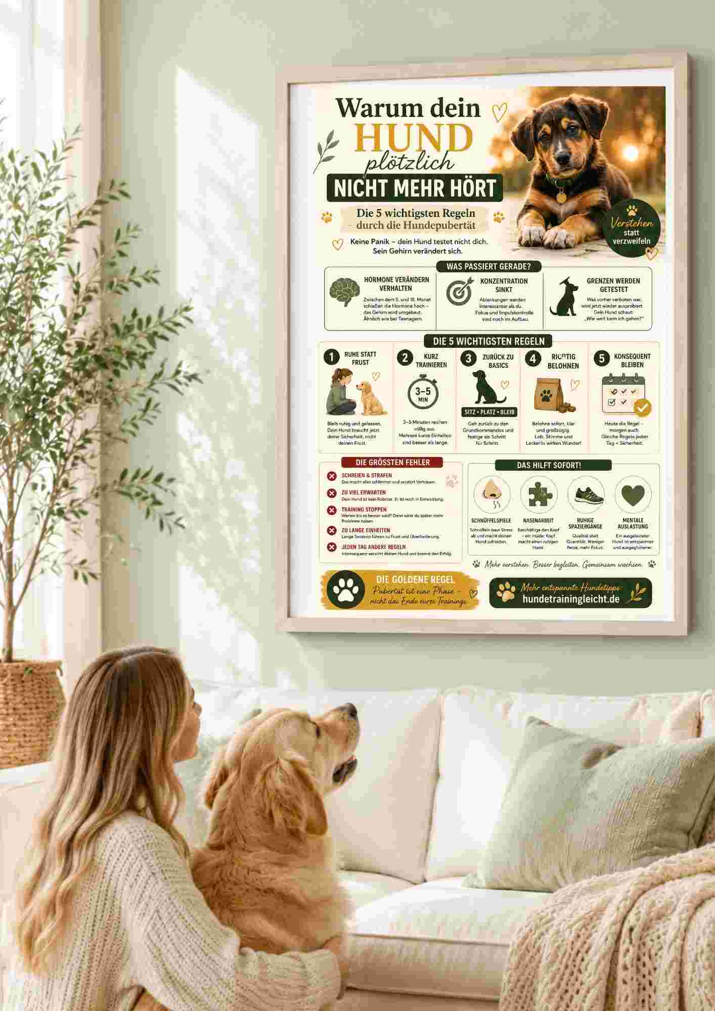 Hund hört nicht mehr Poster