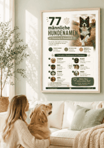 Männliche Hundenamen mit Bedeutung Infografik