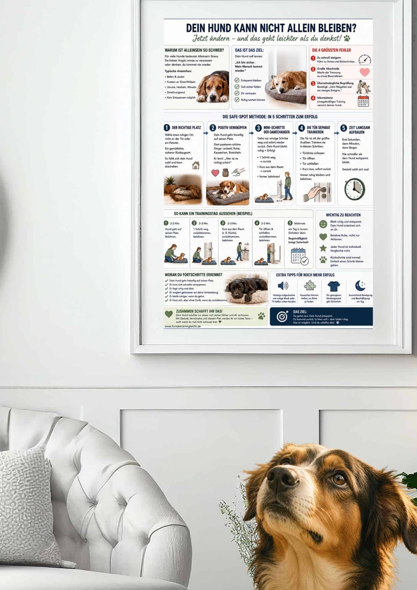 Hund allein bleiben Poster