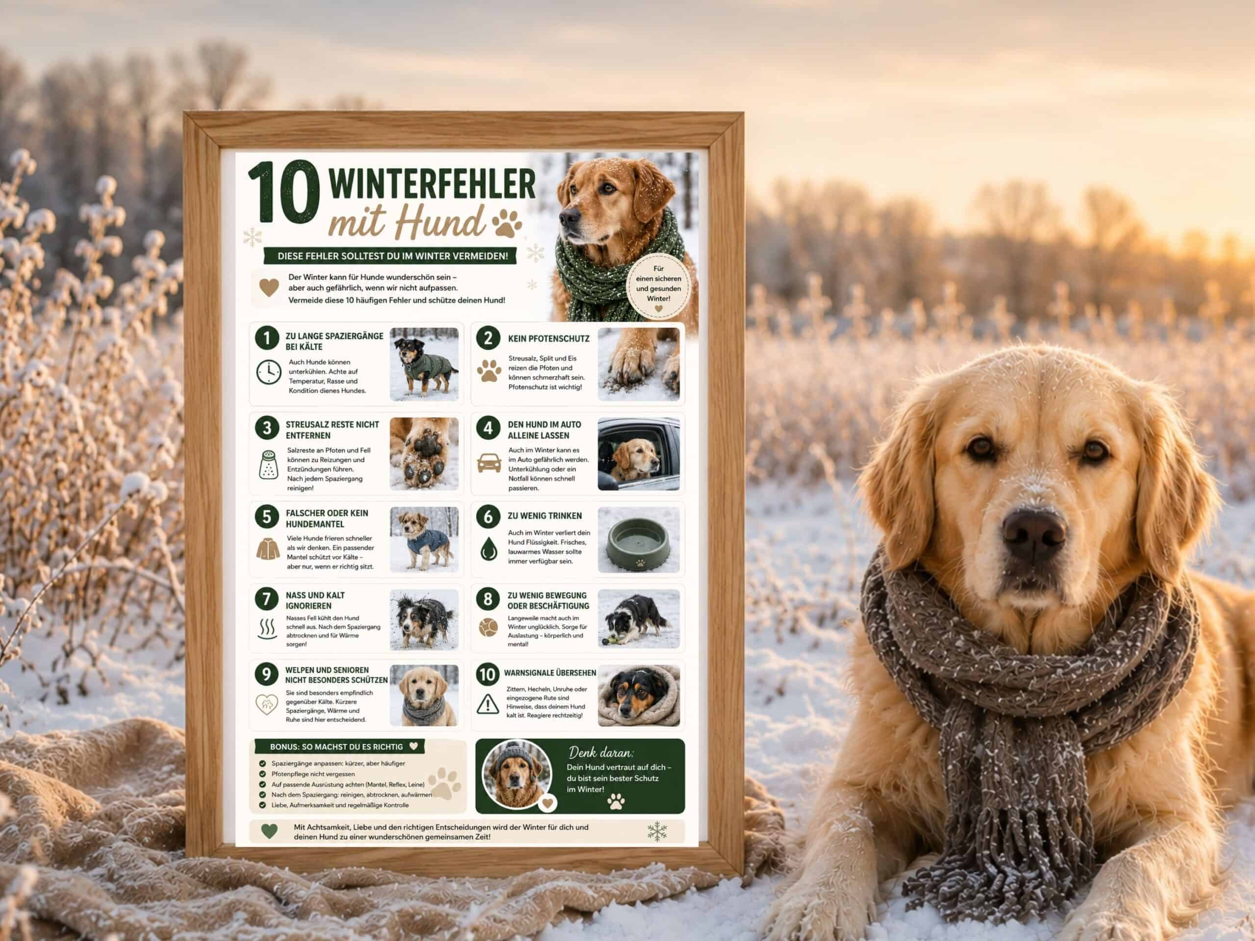 10 Winterfehler mit Hund