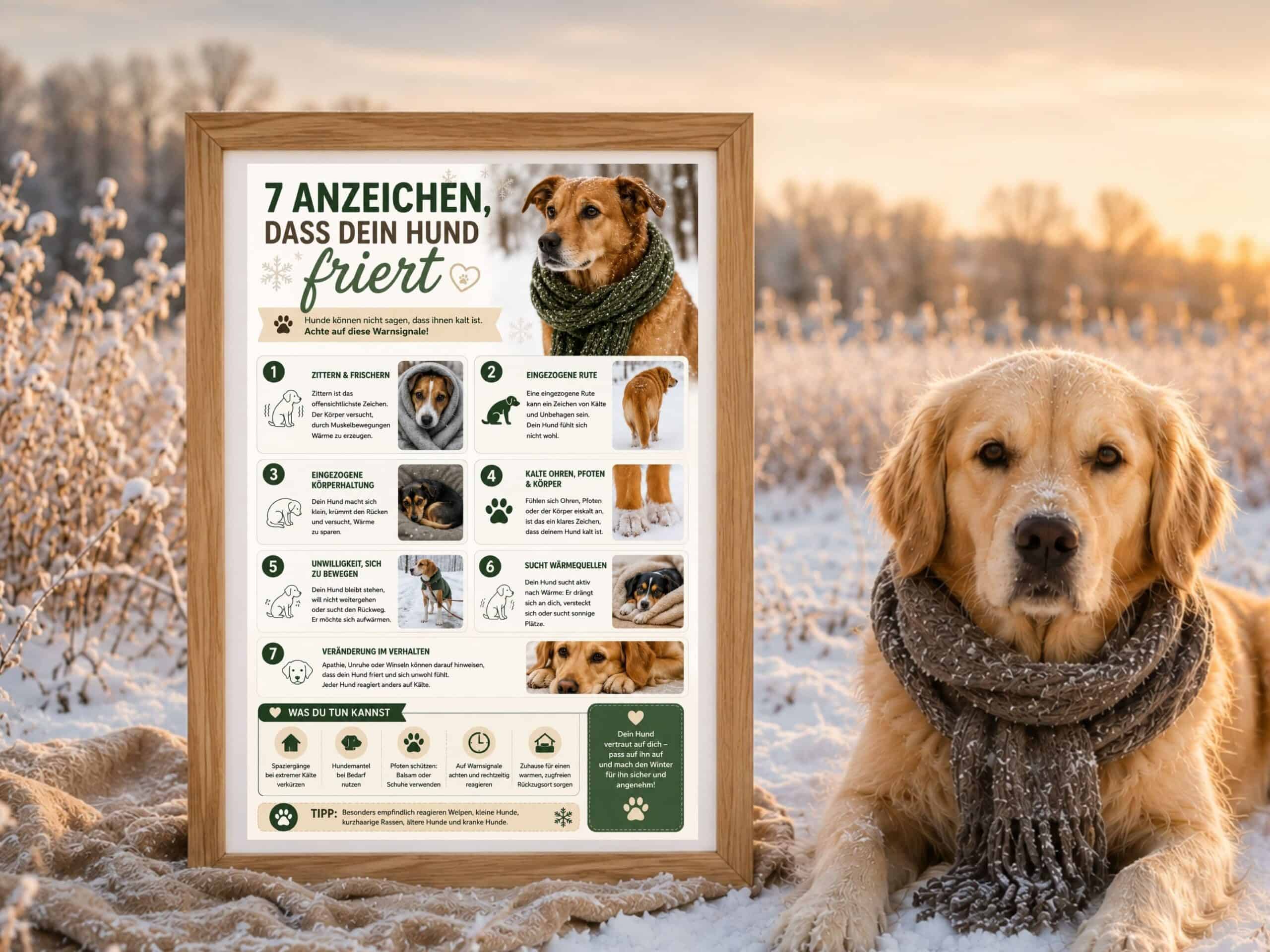 7 Anzeichen dass dein Hund friert