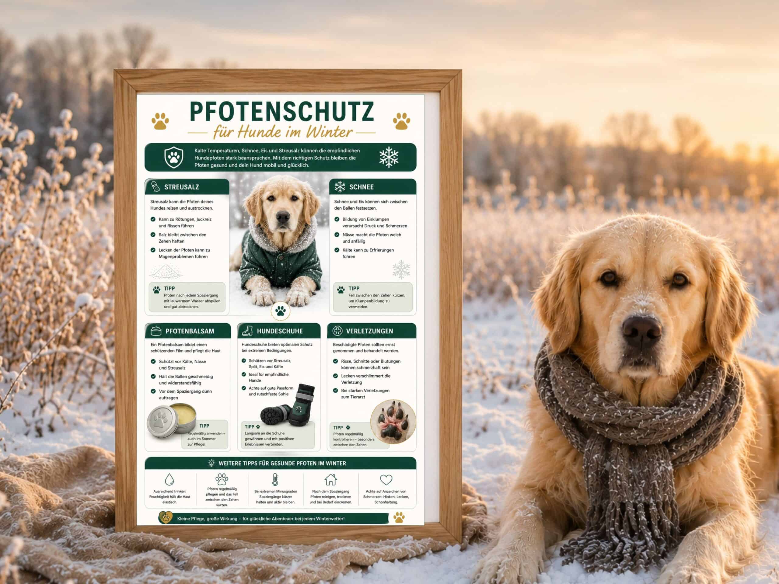 Pfotenschutz für Hunde im Winter