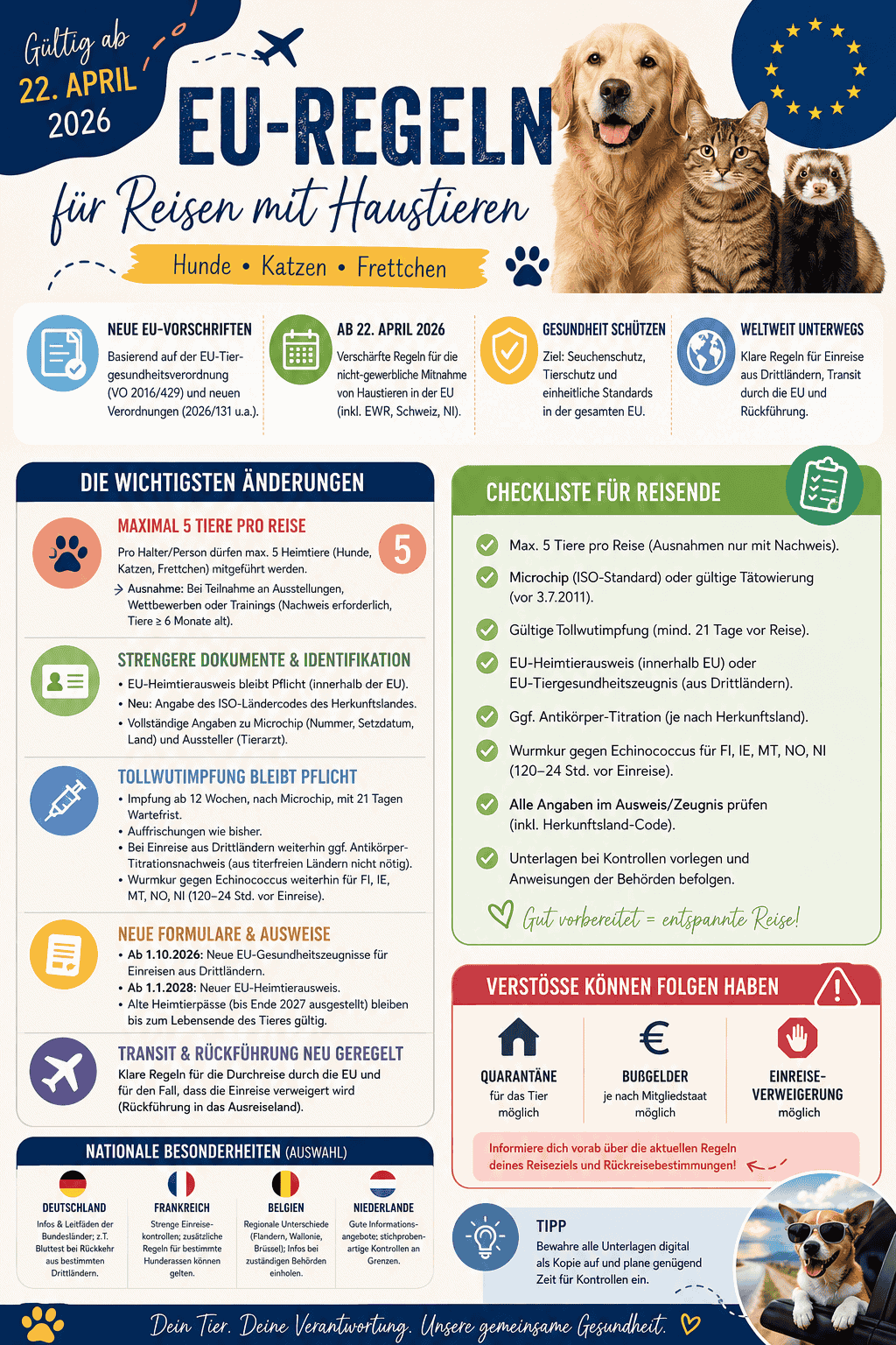 Hund Reisen EU Regeln 2026 alle Infos