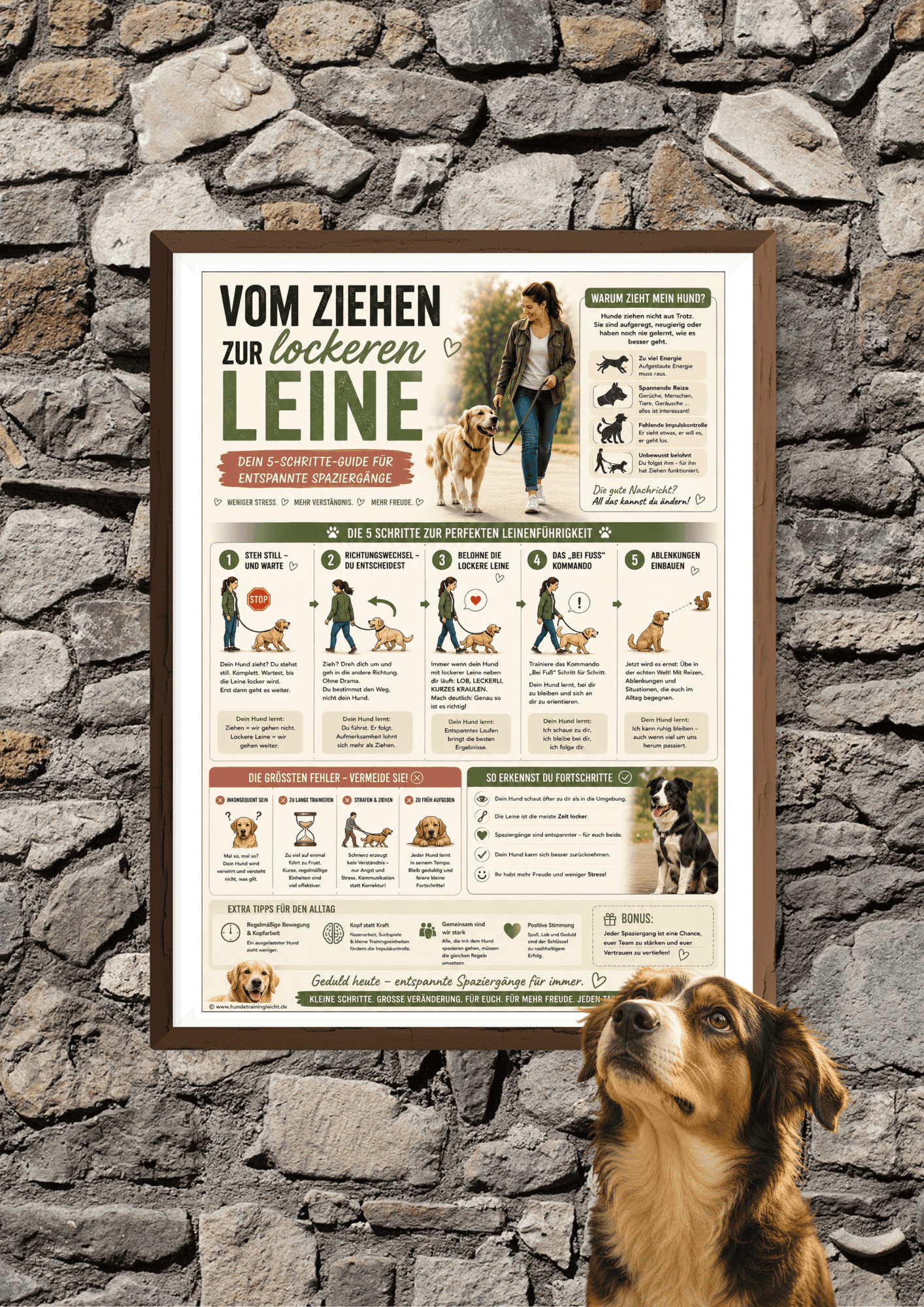 Leinenführigkeit Alltag – Tipps für entspannte Spaziergänge