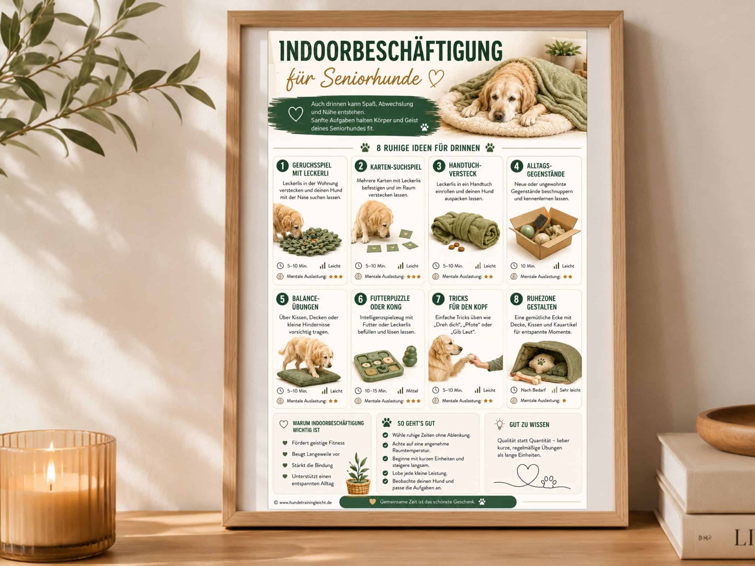 Indoor-Beschäftigung für Senioren-Hunde