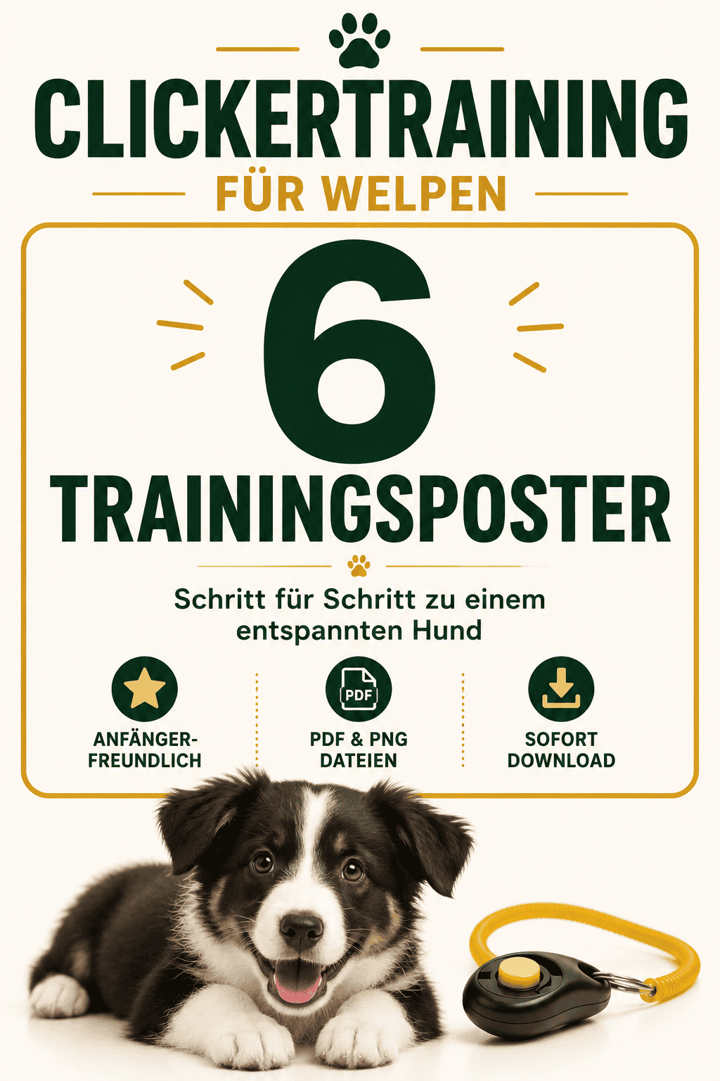 Clickertraining Welpen Poster Set