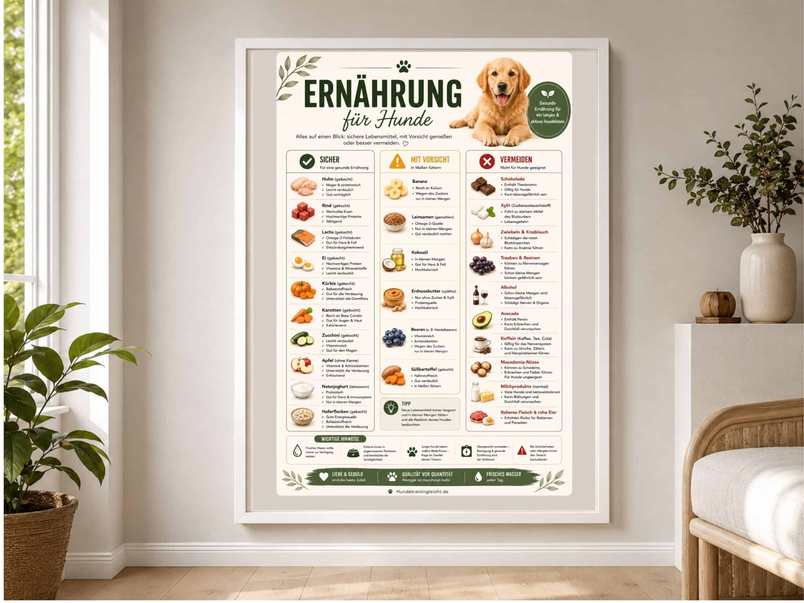 Ernährung für Hunde – sichere und gefährliche Lebensmittel