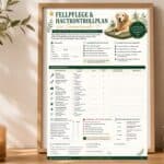Fellpflege- und Hautkontrollplan-Poster für Senioren-Hunde