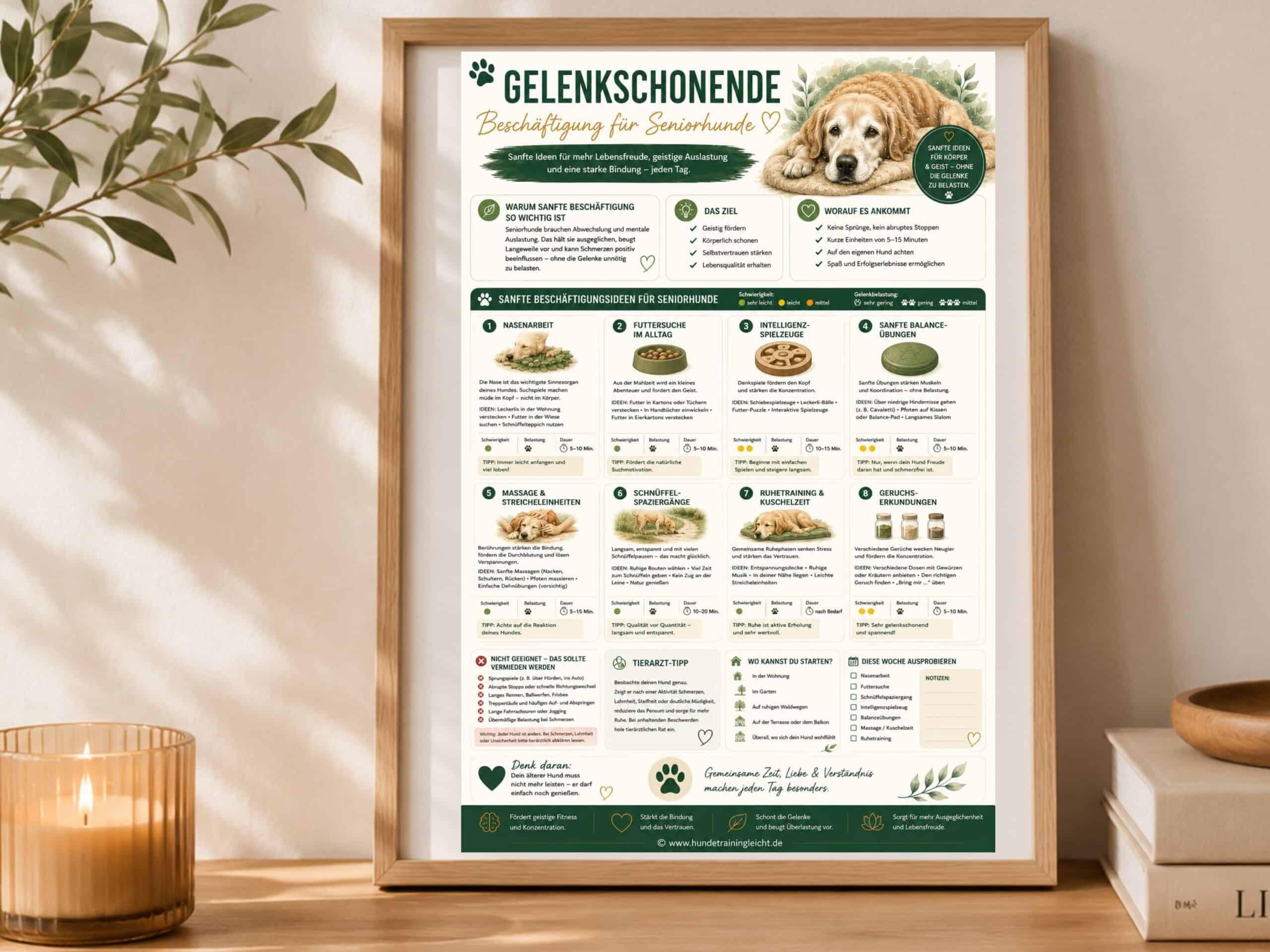 Gelenkschonende Spiele für Senioren-Hunde