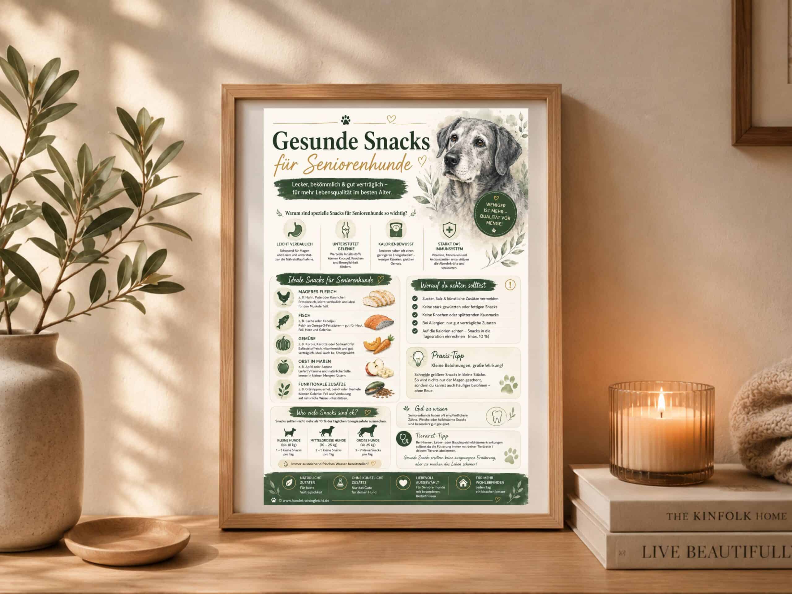 Gesunde Snacks für Senioren-Hunde