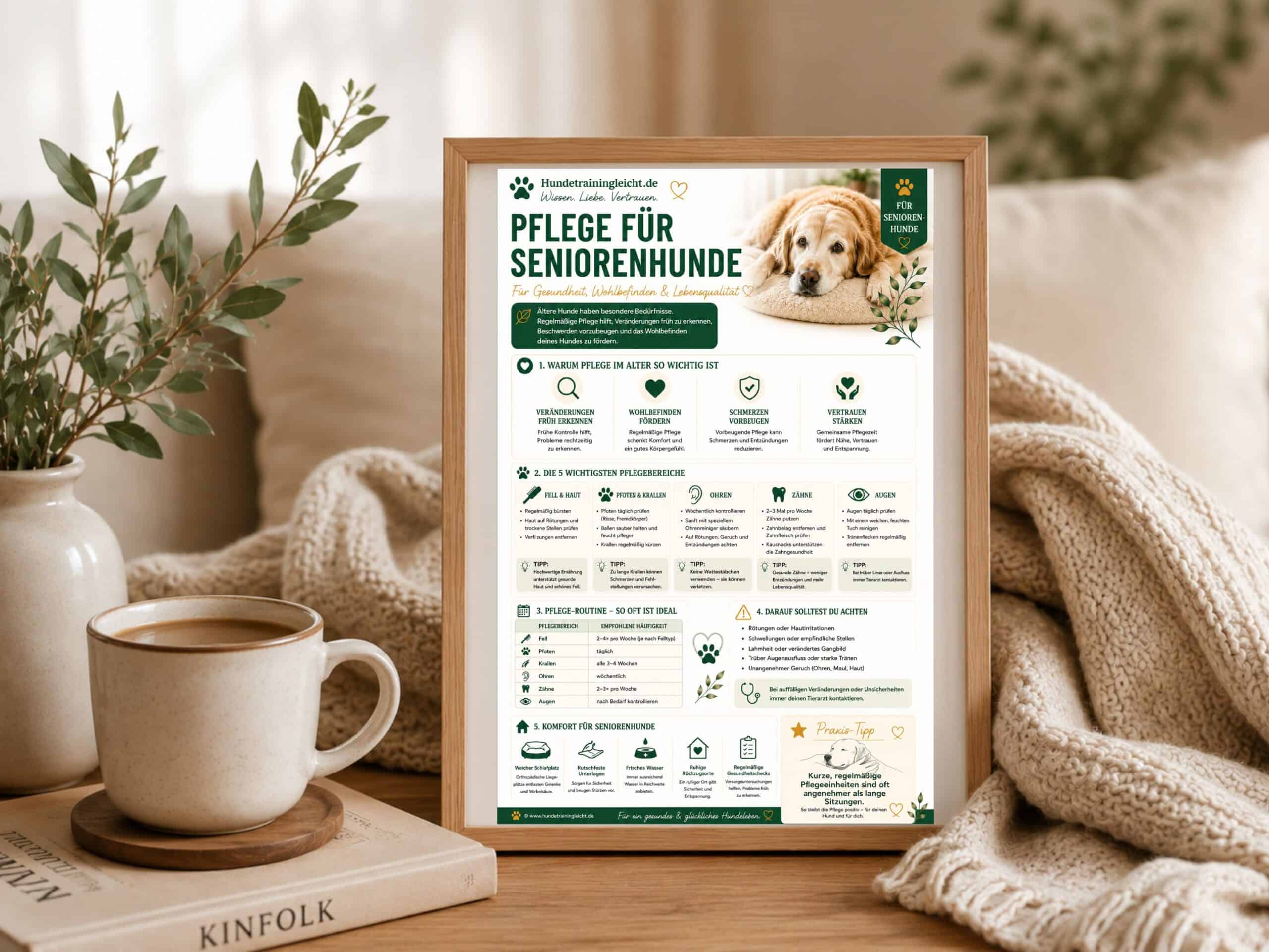 Pflege für Senioren-Hunde
