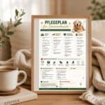 Pflegeplan-Poster für Senioren-Hunde zum Abhaken