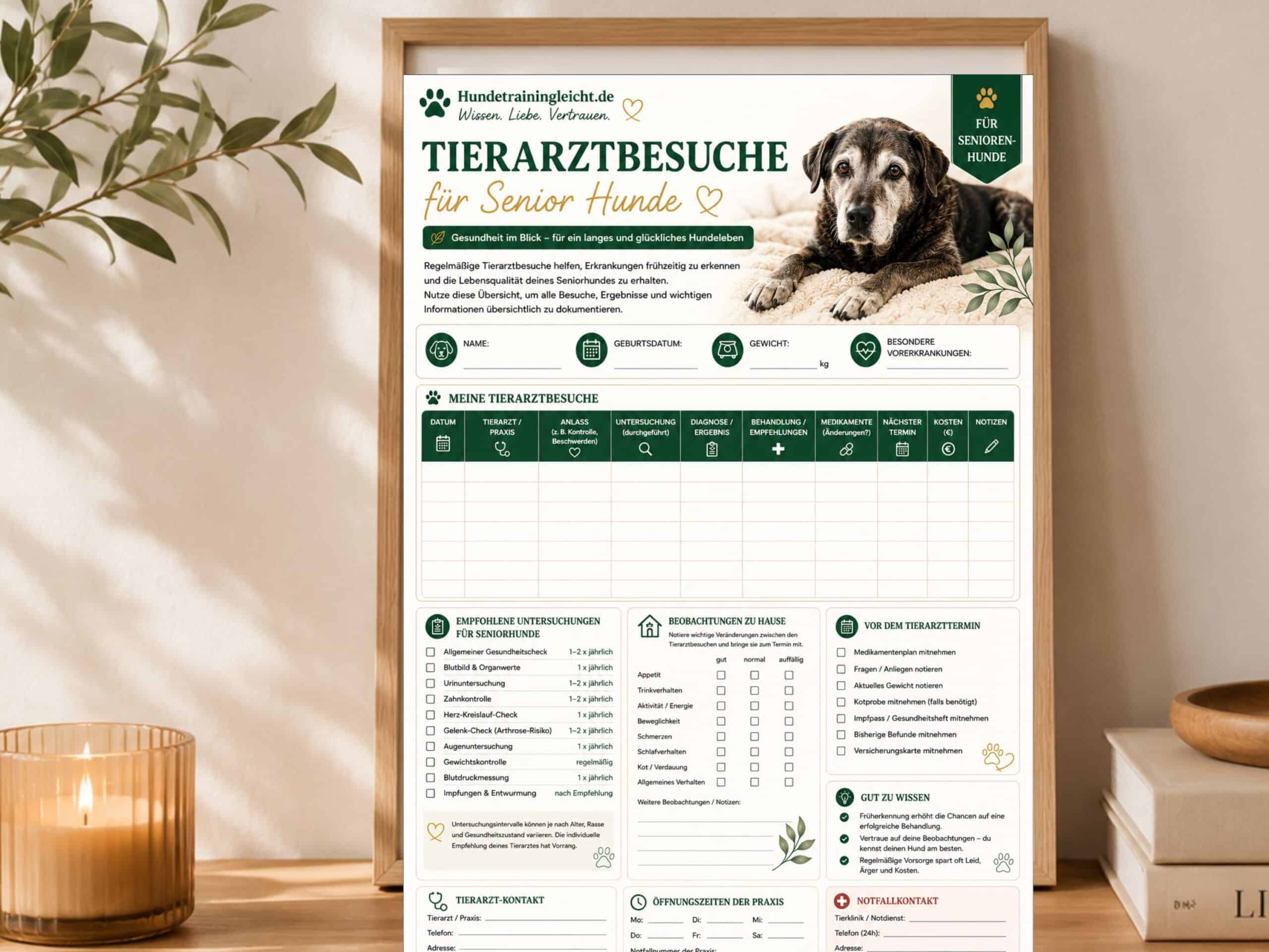 Tierarztbesuche für Senioren-Hunde