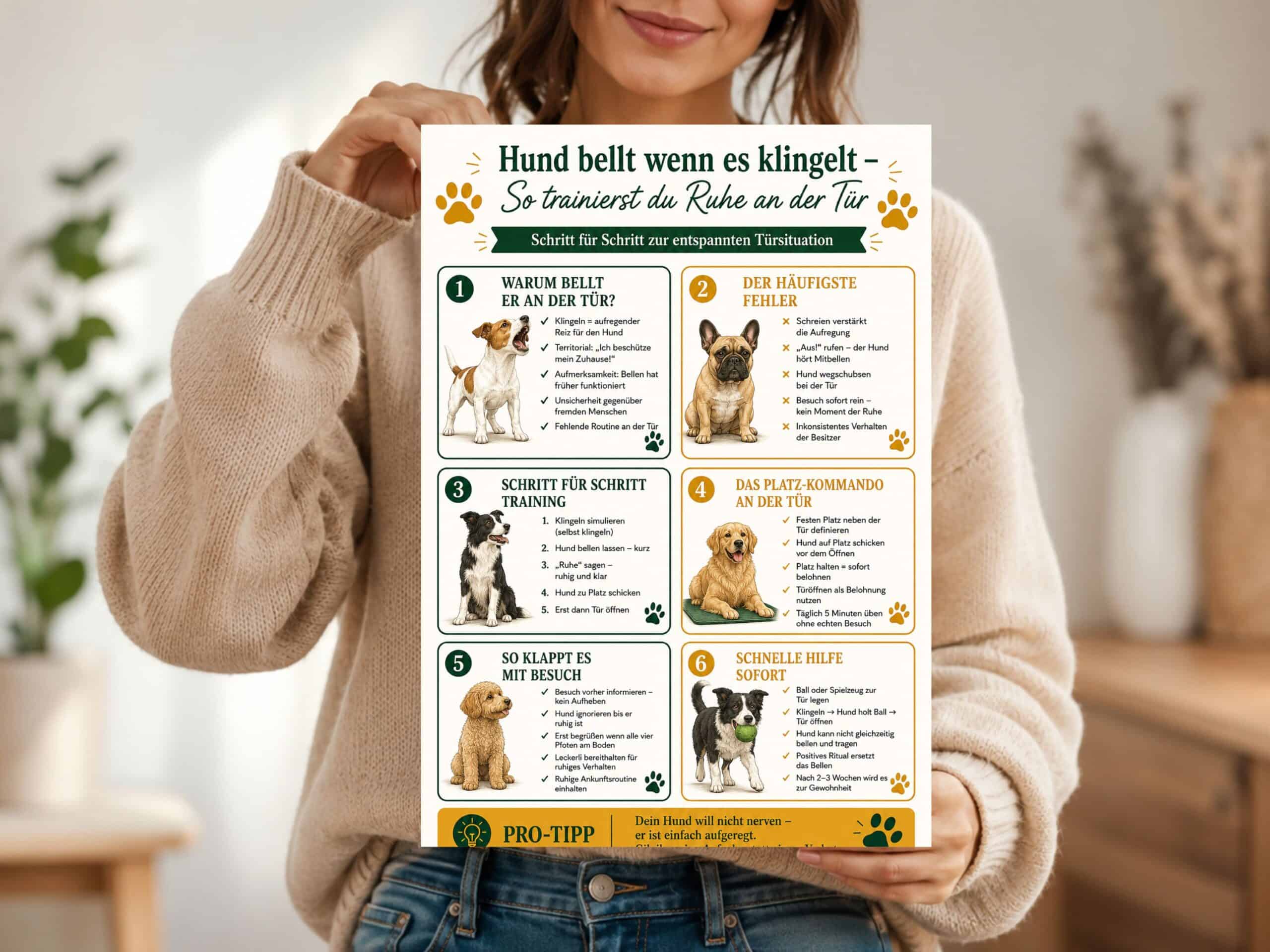 Hund bellt wenn es klingelt Poster
