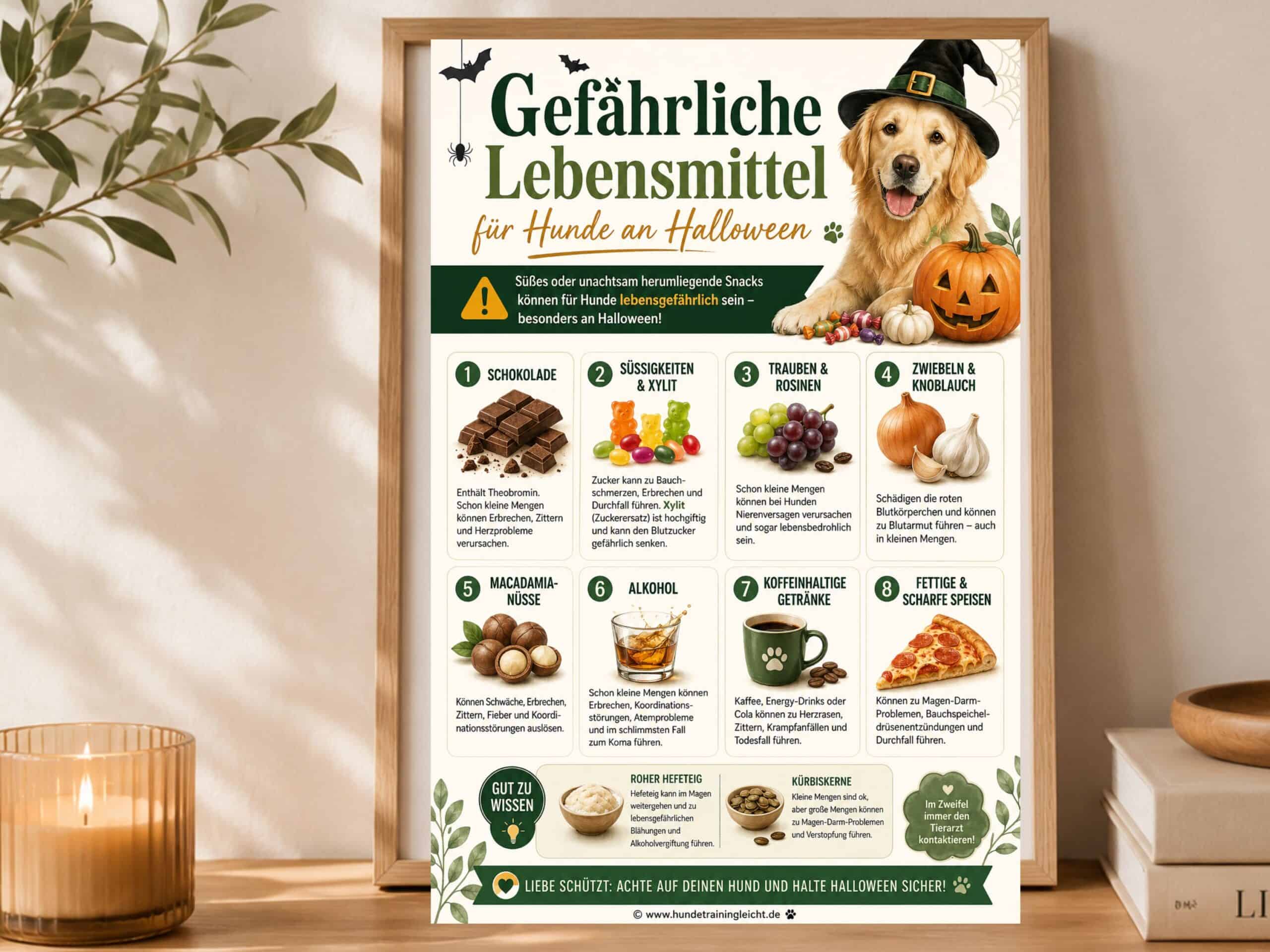 Gefährliche Halloween-Lebensmittel für Hunde